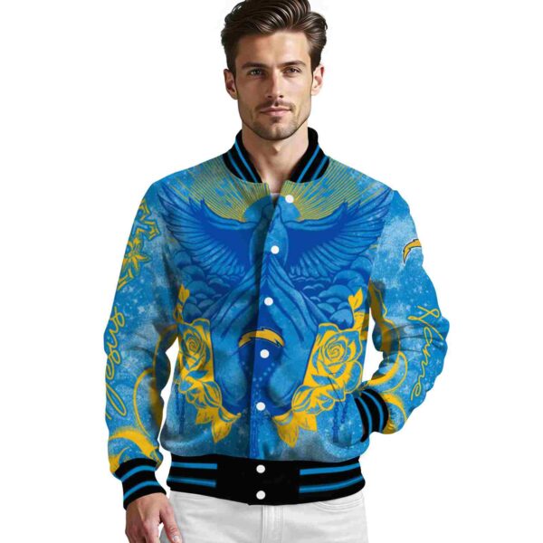 personalized los angeles chargers praying hands blue jacket high quality