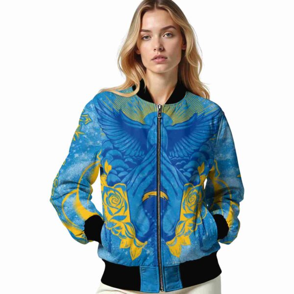 personalized los angeles chargers praying hands blue jacket latest model