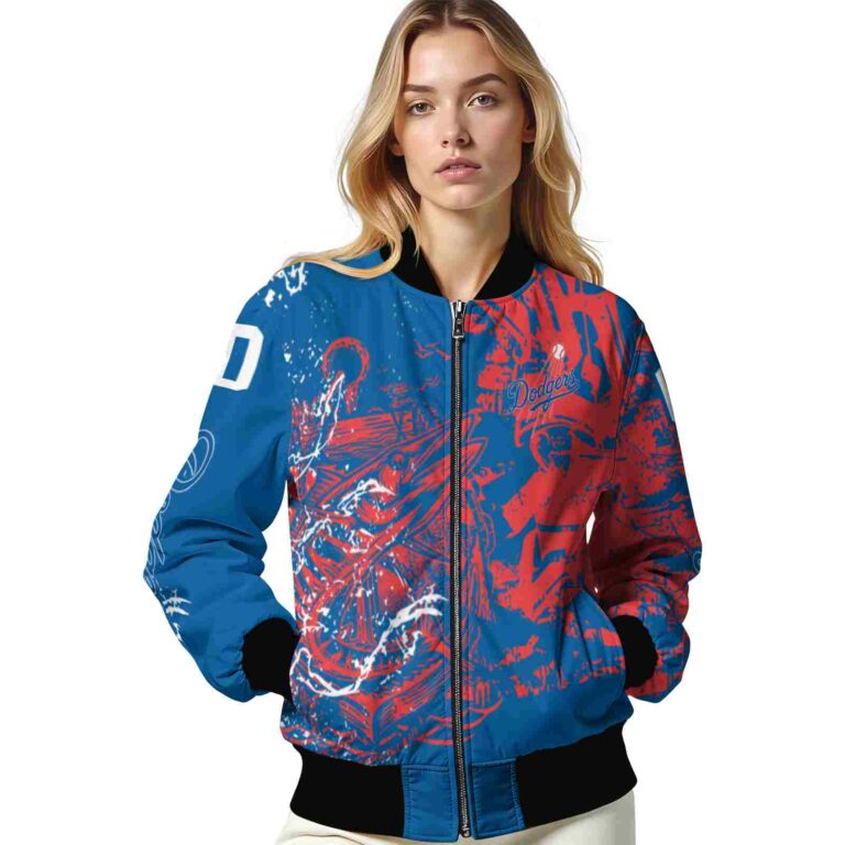 personalized los angeles dodgers fishing art blue jacket latest model