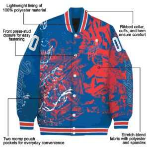 personalized los angeles dodgers fishing art blue jacket new arrival