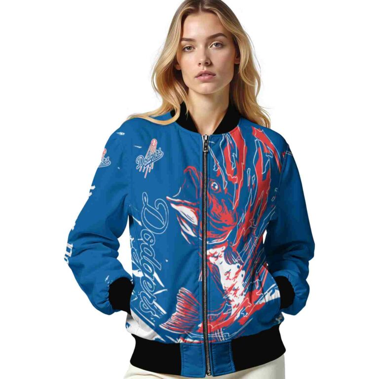 personalized los angeles dodgers fishing passion blue white jacket latest model