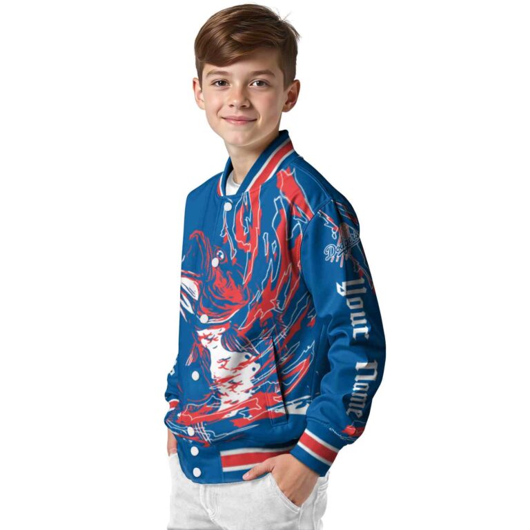 personalized los angeles dodgers fishing passion blue white jacket trendy