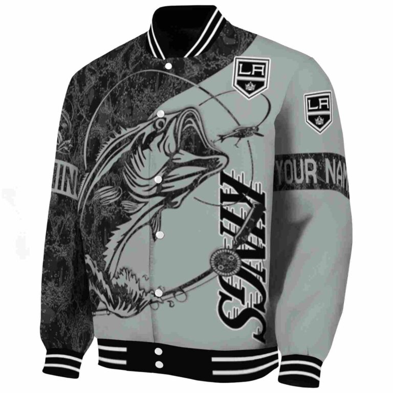 personalized los angeles kings fishing rod silver jacket best selling