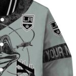 personalized los angeles kings fishing rod silver jacket best selling