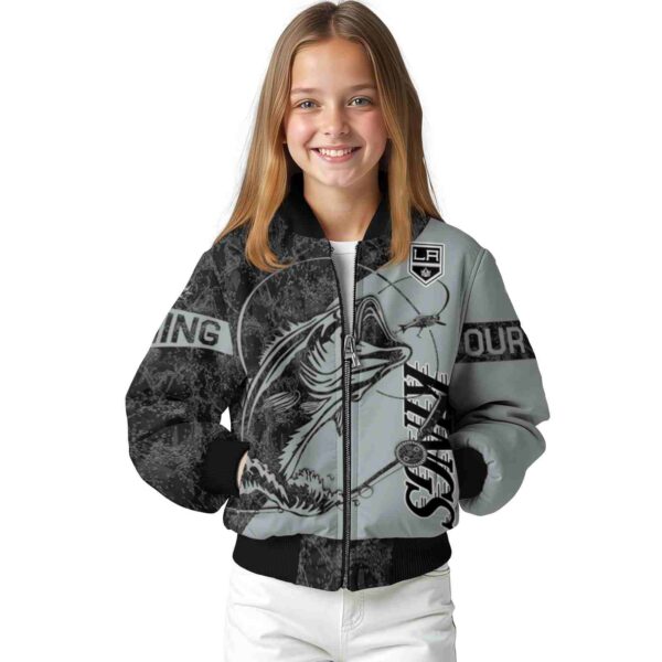 personalized los angeles kings fishing rod silver jacket top rated