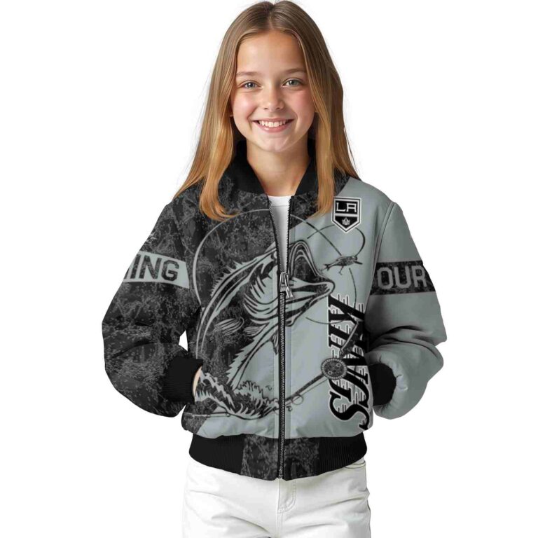 personalized los angeles kings fishing rod silver jacket top rated