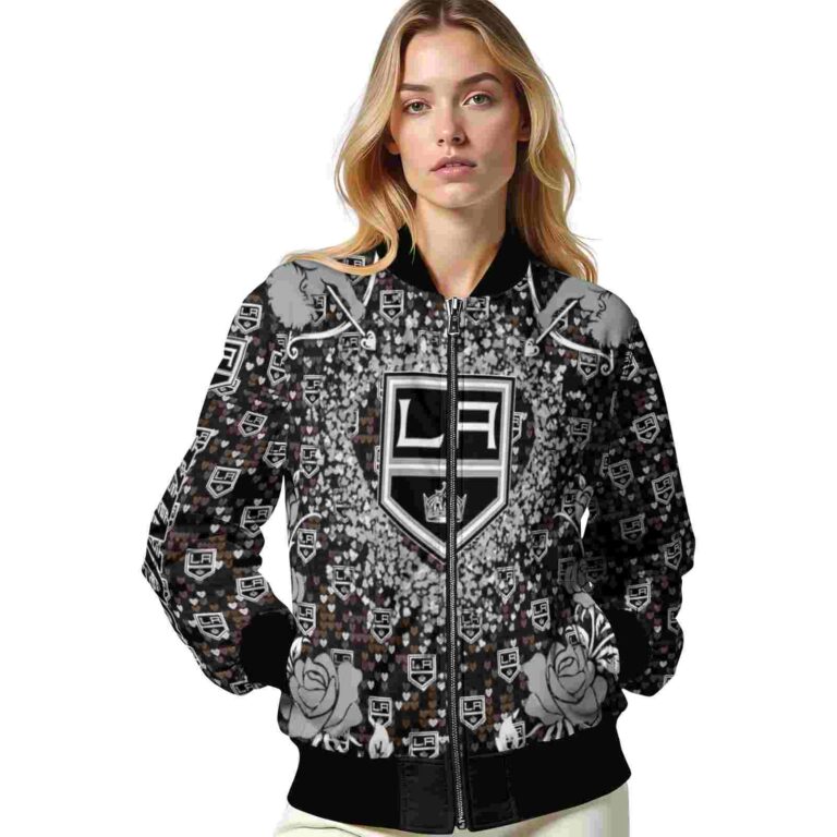 personalized los angeles kings heart explosion black jacket latest model