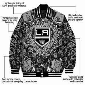 personalized los angeles kings heart explosion black jacket new arrival