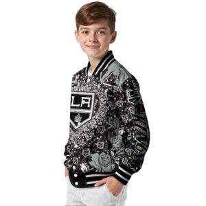 personalized los angeles kings heart explosion black jacket trendy