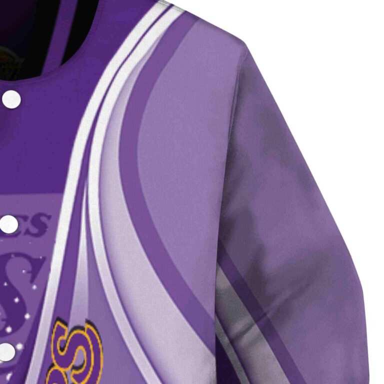 personalized los angeles lakers wave patterns purple jacket premium grade