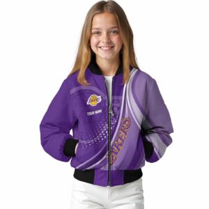 personalized los angeles lakers wave patterns purple jacket top rated