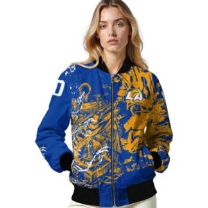 personalized los angeles rams fishing art blue jacket latest model