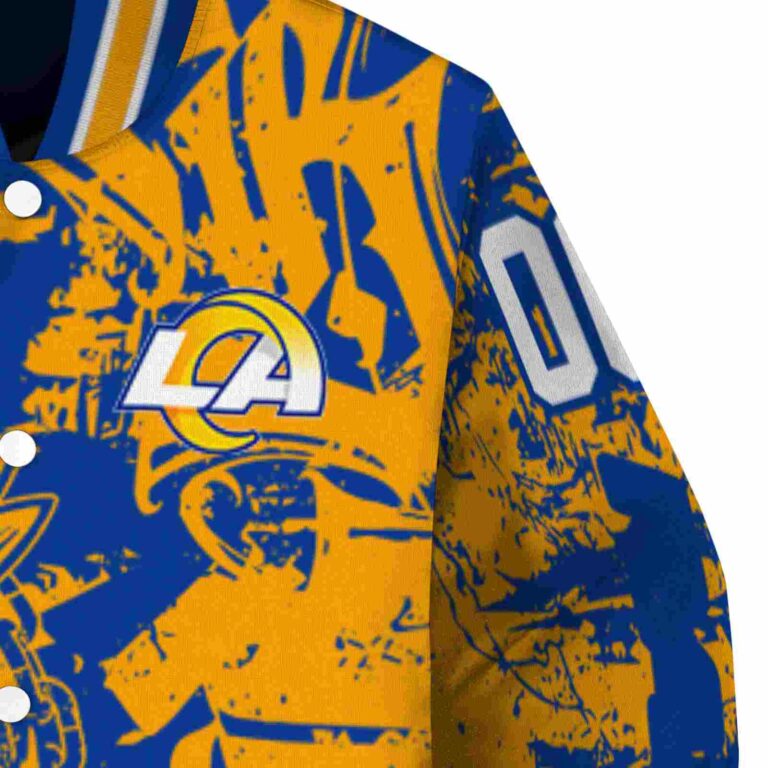personalized los angeles rams fishing art blue jacket premium grade