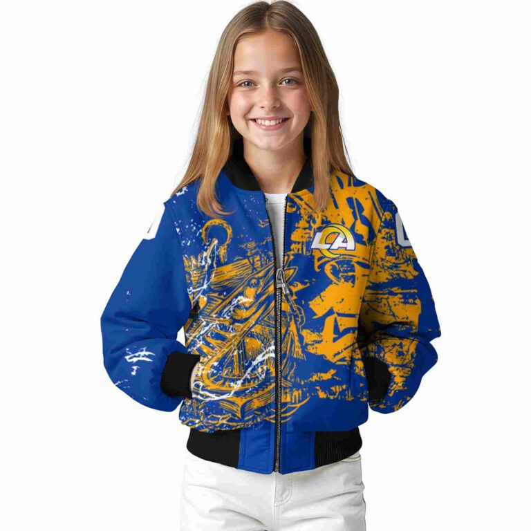 personalized los angeles rams fishing art blue jacket top rated