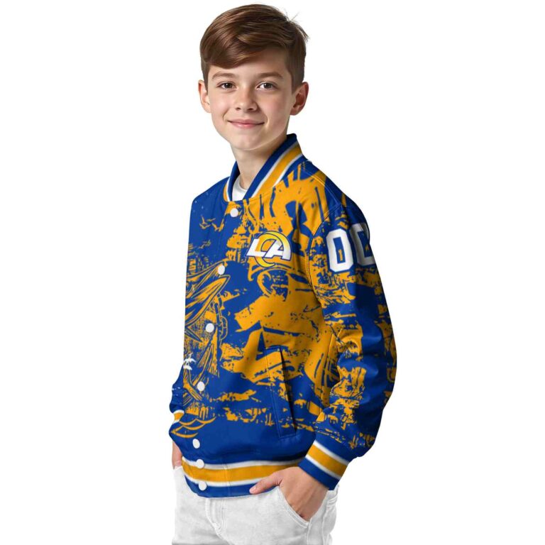 personalized los angeles rams fishing art blue jacket trendy