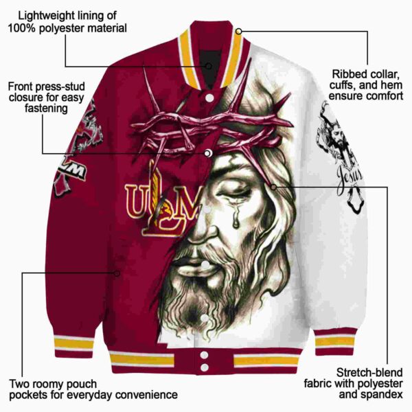 personalized louisiana monroe warhawks jesus tears red white jacket new arrival