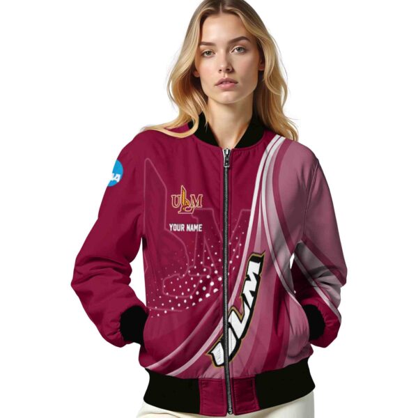 personalized louisiana monroe warhawks wave patterns red jacket latest model