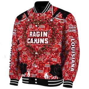 personalized louisiana ragin cajuns heart explosion red jacket best selling