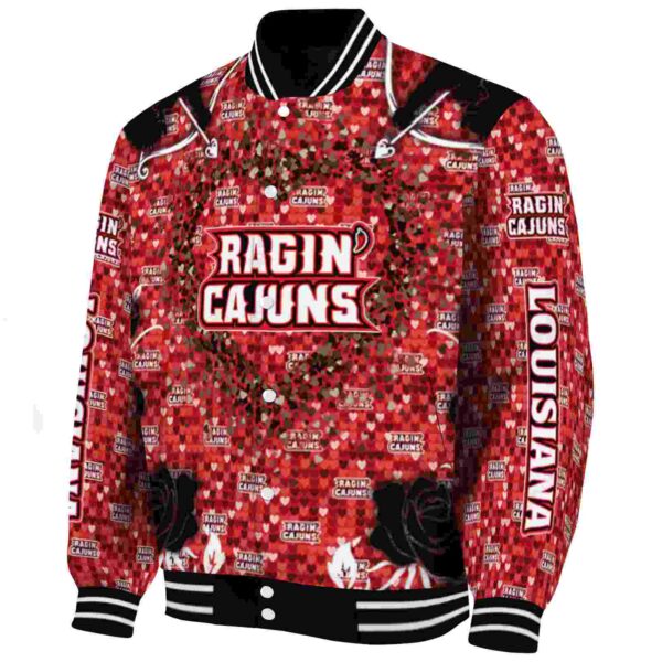 personalized louisiana ragin cajuns heart explosion red jacket best selling