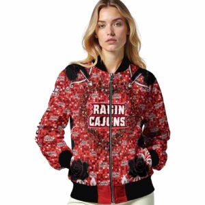 personalized louisiana ragin cajuns heart explosion red jacket latest model