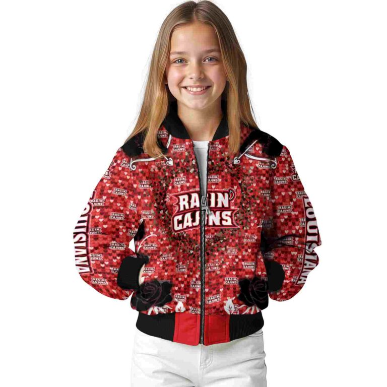 personalized louisiana ragin cajuns heart explosion red jacket top rated