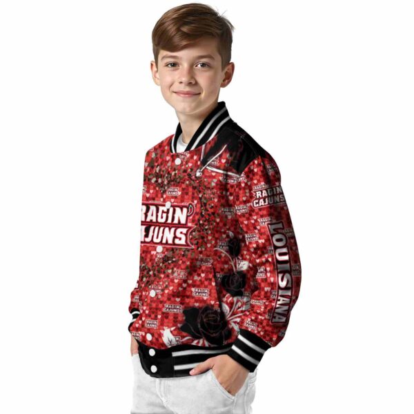 personalized louisiana ragin cajuns heart explosion red jacket trendy