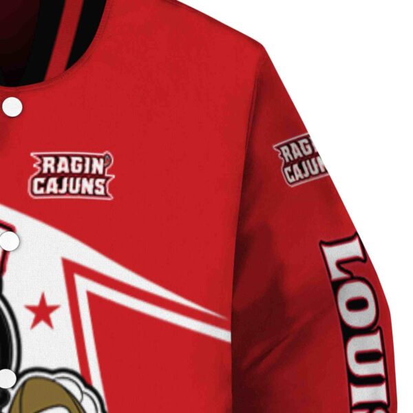 personalized louisiana ragin cajuns mickey football red white jacket premium grade