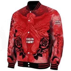 personalized louisiana ragin cajuns praying hands red jacket best selling