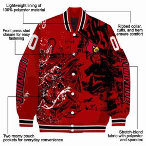 personalized louisville cardinals fishing art red jacket new arrival