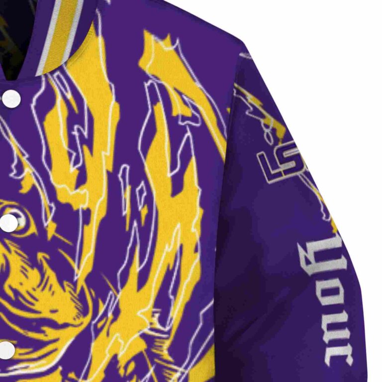 personalized lsu tigers fishing passion purple white jacket premium grade