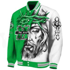 personalized marshall thundering herd jesus tears green white jacket best selling
