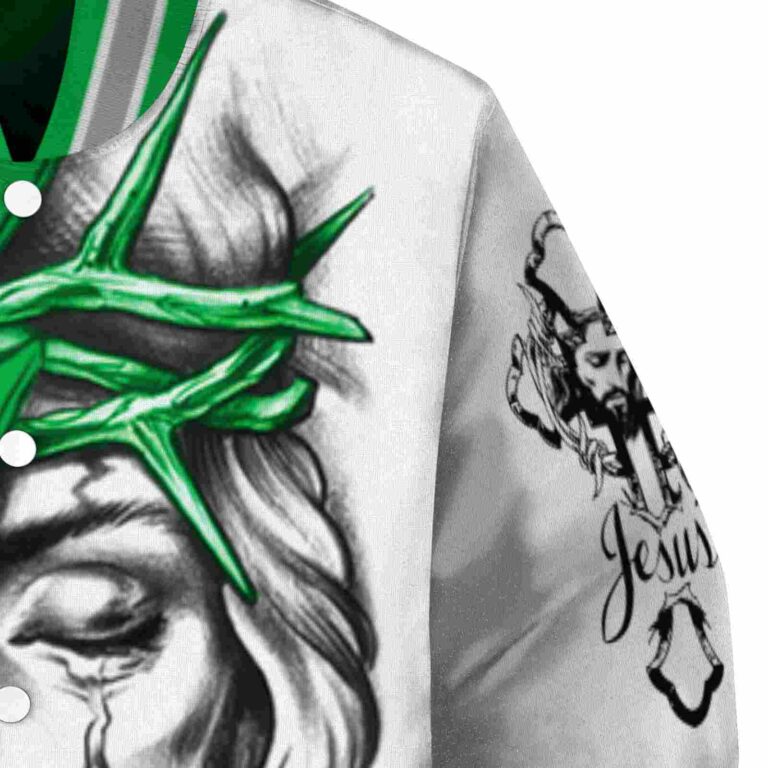 personalized marshall thundering herd jesus tears green white jacket premium grade