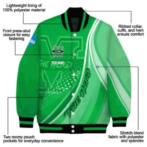 personalized marshall thundering herd wave patterns green jacket new arrival