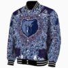 personalized memphis grizzlies heart explosion blue jacket best selling