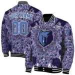 personalized memphis grizzlies heart explosion blue jacket best selling