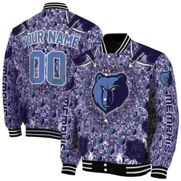 personalized memphis grizzlies heart explosion blue jacket fashion forward