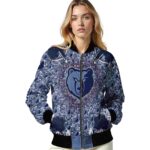 personalized memphis grizzlies heart explosion blue jacket best selling