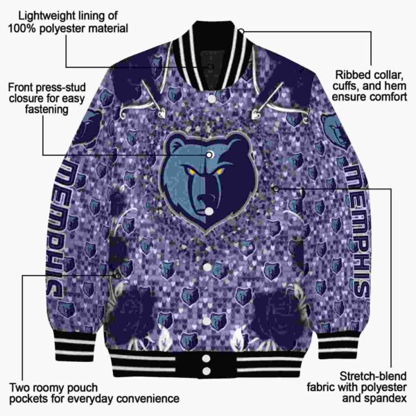 personalized memphis grizzlies heart explosion blue jacket new arrival