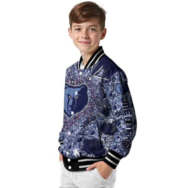 personalized memphis grizzlies heart explosion blue jacket trendy