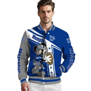 personalized memphis tigers mickey football blue white jacket high quality