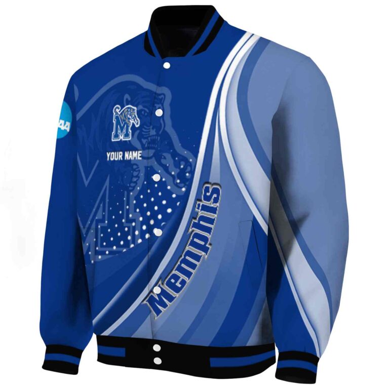 personalized memphis tigers wave patterns blue jacket best selling