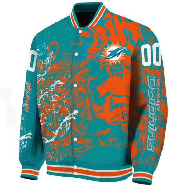 personalized miami dolphins fishing art aqua jacket best selling