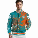 personalized miami dolphins fishing art aqua jacket best selling