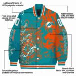 personalized miami dolphins fishing art aqua jacket best selling