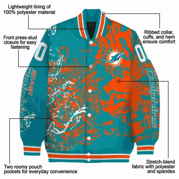personalized miami dolphins fishing art aqua jacket new arrival