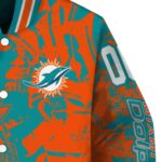 personalized miami dolphins fishing art aqua jacket best selling