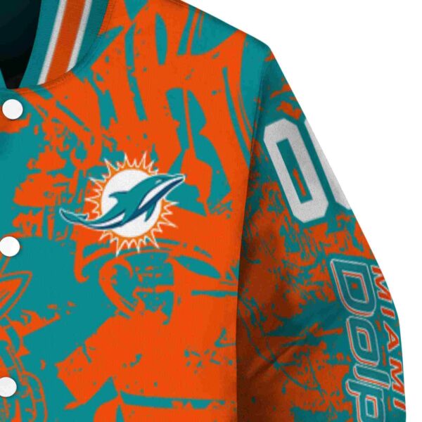 personalized miami dolphins fishing art aqua jacket premium grade