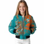personalized miami dolphins fishing art aqua jacket best selling