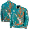 personalized miami dolphins fishing passion aqua white jacket fashion forward
