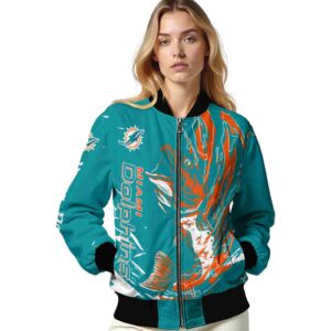 personalized miami dolphins fishing passion aqua white jacket latest model